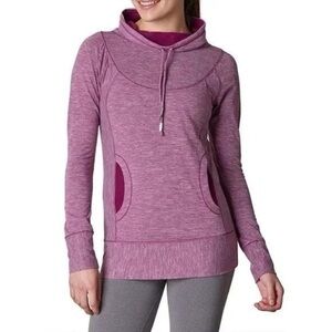Prana Womens Ember Cowl Neck Sweatshirt Grapevine Purple Pullover Sz M See Note